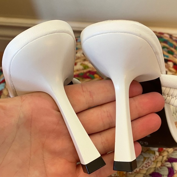 NWT RAYE White Braided Strap Heels - Picture 4 of 5